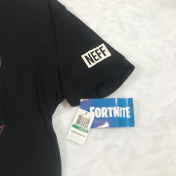 NWT NEFF FORTNITE RAGNAROK black mask face shirt L - Picture 5 of 13